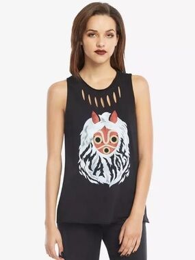Her Universe Studio Ghibli Princess Mononoke Wolf Girls Muscle Top